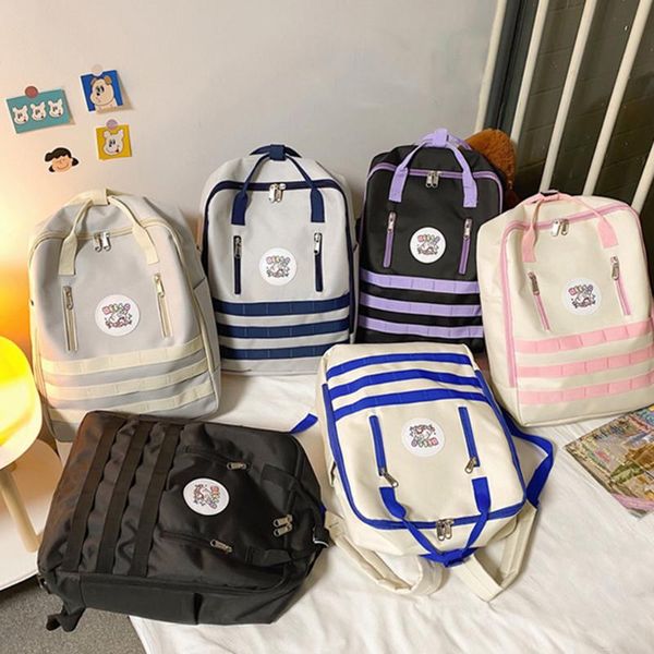 backpack women's fashion hit color patchwork school casual lady oxford cloth student travel bag large capacity knapsack
backpack women's fashion hit color patchwork school casual lady oxford cloth student travel bag large capacity knapsack