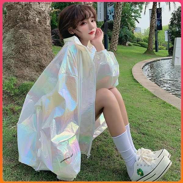 women's jackets 300 catties extra large laser bright face sun-proof clothes women in spring and summer colorful student thin coat, Black;brown
women's jackets 300 catties extra large laser bright face sun-proof clothes women in spring and summer colorful student thin coat, Black;brown