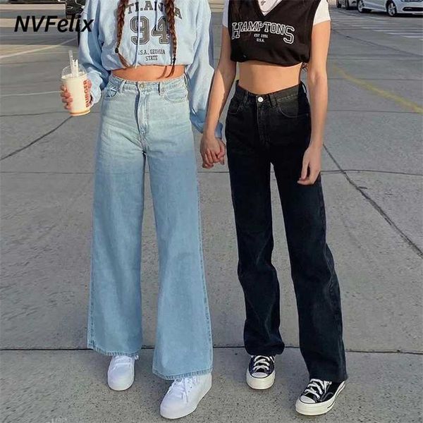 summer baggy jean comfort wide leg denim pants casual high loose straight trousers femme plus size cotton 211118, Blue
summer baggy jean comfort wide leg denim pants casual high loose straight trousers femme plus size cotton 211118, Blue