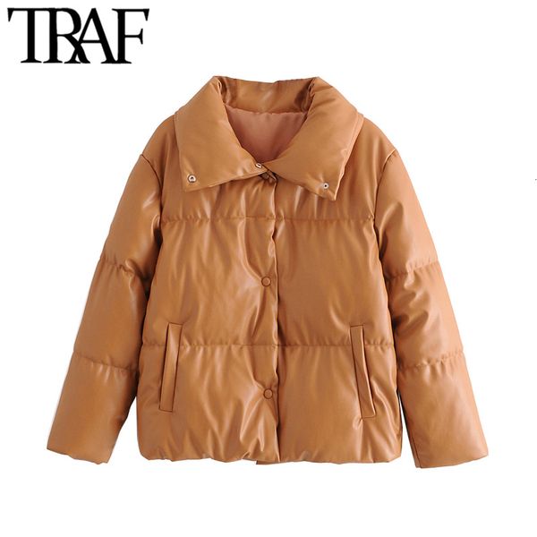 traf women fashion faux leather thick warm padded jacket coat vintage long sleeve pockets female outerwear chic 201119, Black
traf women fashion faux leather thick warm padded jacket coat vintage long sleeve pockets female outerwear chic 201119, Black