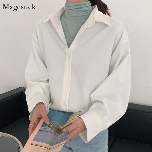 spring korean vintage solid white blouse women turn-down collar long sleeve shirts loose plus size mujer 11188 210512
spring korean vintage solid white blouse women turn-down collar long sleeve shirts loose plus size mujer 11188 210512