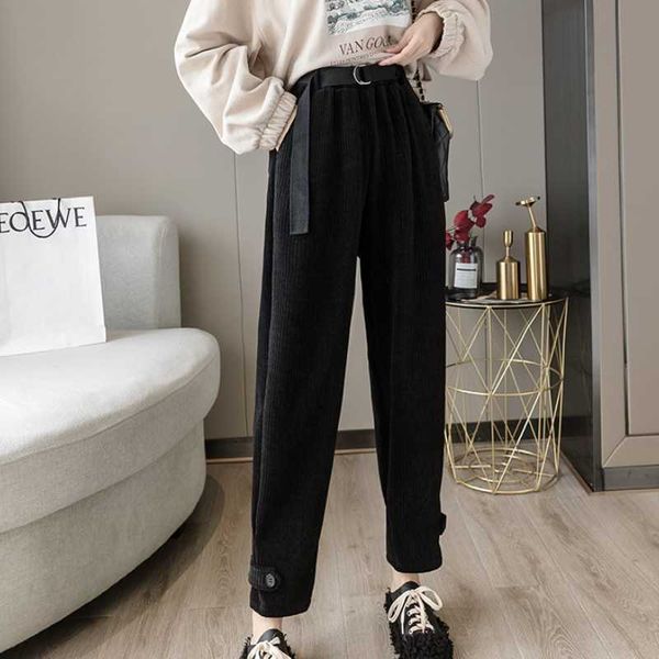 women's pants & capris simple autumn and winter chenille corduroy casual loose waist belt drawstring ankle high harem, Black;white
women's pants & capris simple autumn and winter chenille corduroy casual loose waist belt drawstring ankle high harem, Black;white