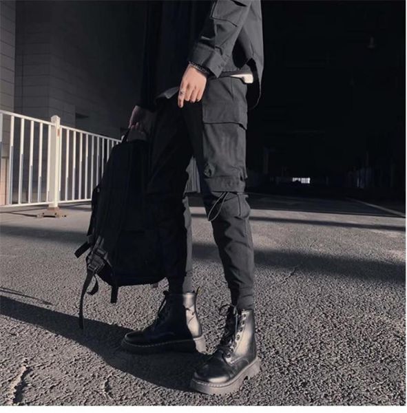 men's pants 2021 versatile comfortable overalls korean fashion leggings casual sports with martin boots, Black
men's pants 2021 versatile comfortable overalls korean fashion leggings casual sports with martin boots, Black