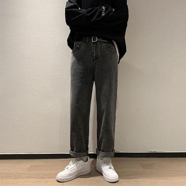men's jeans summer mid waist thin loose straight hong kong style harlan wide leg casual pants, Blue
men's jeans summer mid waist thin loose straight hong kong style harlan wide leg casual pants, Blue