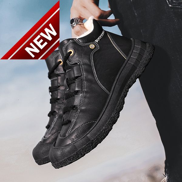 2021 winter men's high cotton shoes new snow plush warm sports large martin boots, Black
2021 winter men's high cotton shoes new snow plush warm sports large martin boots, Black