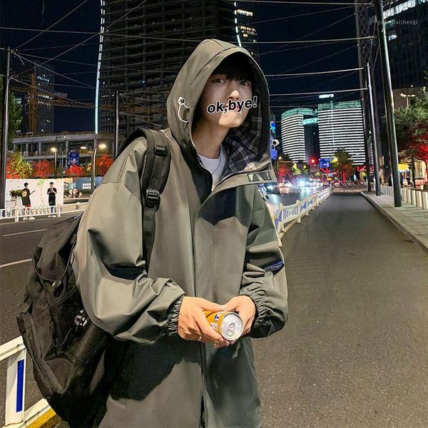 men's jackets jacket trend loose and large size autumn casual hooded korean version of the young sports coat, Black;brown
men's jackets jacket trend loose and large size autumn casual hooded korean version of the young sports coat, Black;brown