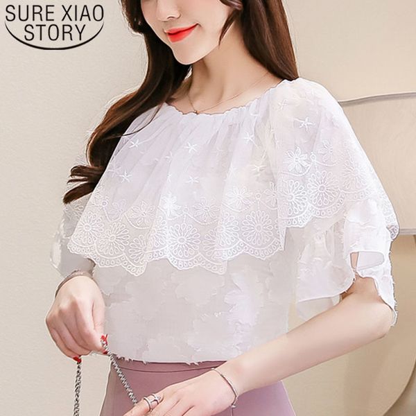 fashion blouse and female lace short-sleeve chiffon printing women ladies white shirt 3549 50 210415
fashion blouse and female lace short-sleeve chiffon printing women ladies white shirt 3549 50 210415