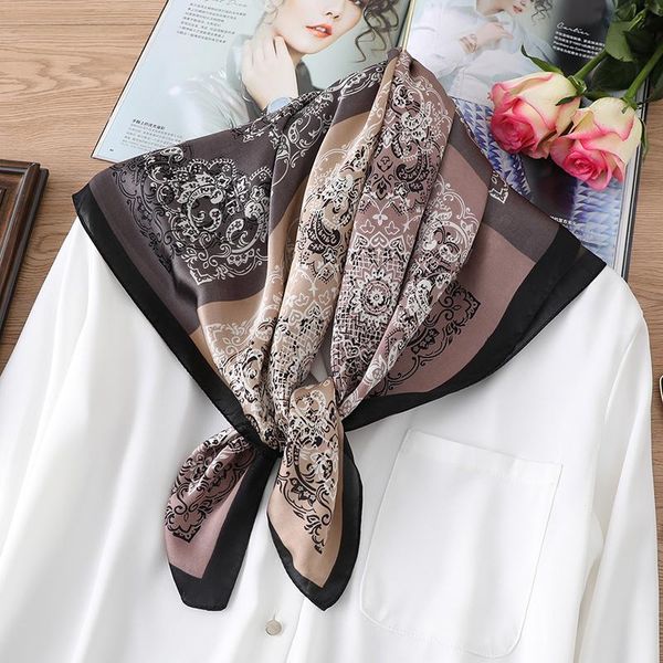 scarves designer print women silk scarf square neck wraps hair band foulard head soft lady office neckerchief tie bandana, Blue;gray
scarves designer print women silk scarf square neck wraps hair band foulard head soft lady office neckerchief tie bandana, Blue;gray
