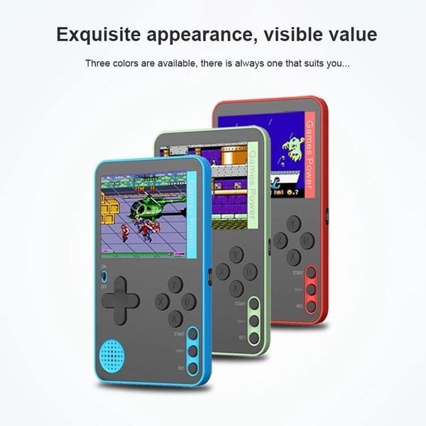 portable game players handheld console built-in 500 classic 8 bit games retro video 2.4 inch screen children adults pos
portable game players handheld console built-in 500 classic 8 bit games retro video 2.4 inch screen children adults pos