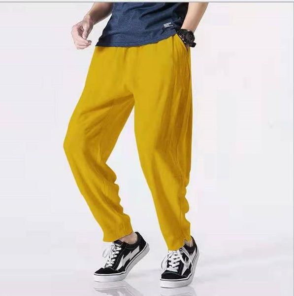 men's pants men summer style linen trousers 2021 solid color cotton elastic waist loose casual long thin breathe y, Black
men's pants men summer style linen trousers 2021 solid color cotton elastic waist loose casual long thin breathe y, Black