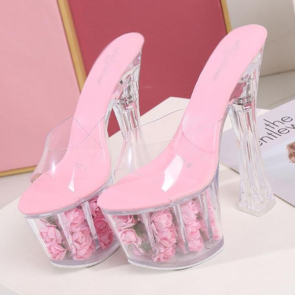 slippers women shoes sandals super high heels rose flower nightclub walk show transparent crystal wedding platform lady, Black
slippers women shoes sandals super high heels rose flower nightclub walk show transparent crystal wedding platform lady, Black