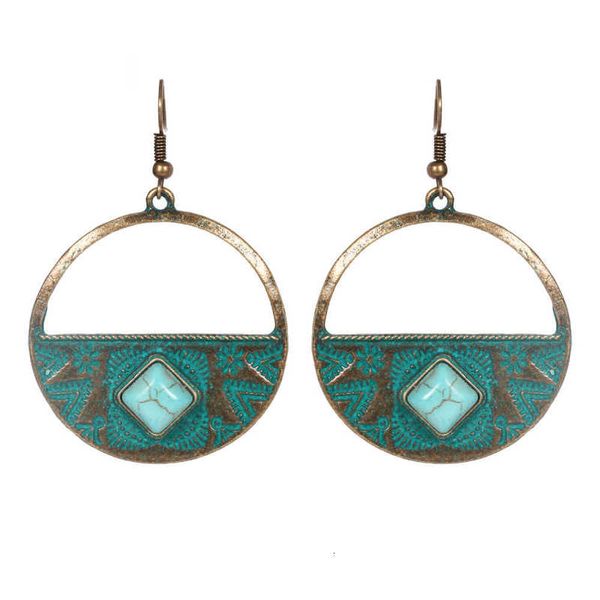 earring chine style earrings with national characteristics round half hollow pattern turquoise earrings for women hy-7428, Golden
earring chine style earrings with national characteristics round half hollow pattern turquoise earrings for women hy-7428, Golden