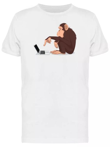 Chimpanzee Using Computer Tee Men's -Image by Shutterstock, White;black
Chimpanzee Using Computer Tee Men's -Image by Shutterstock, White;black
