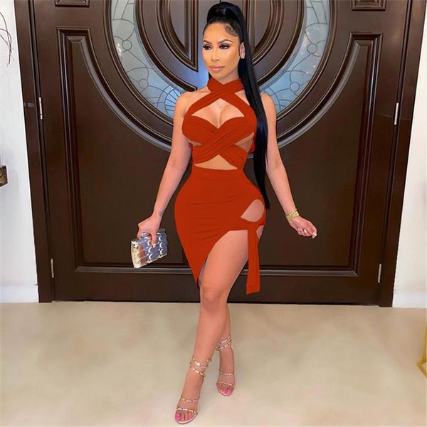 club outfits elegant women tracksuits cross halter bandage and bow tie bodycon mini skirts suits 2 piece, Gray
club outfits elegant women tracksuits cross halter bandage and bow tie bodycon mini skirts suits 2 piece, Gray