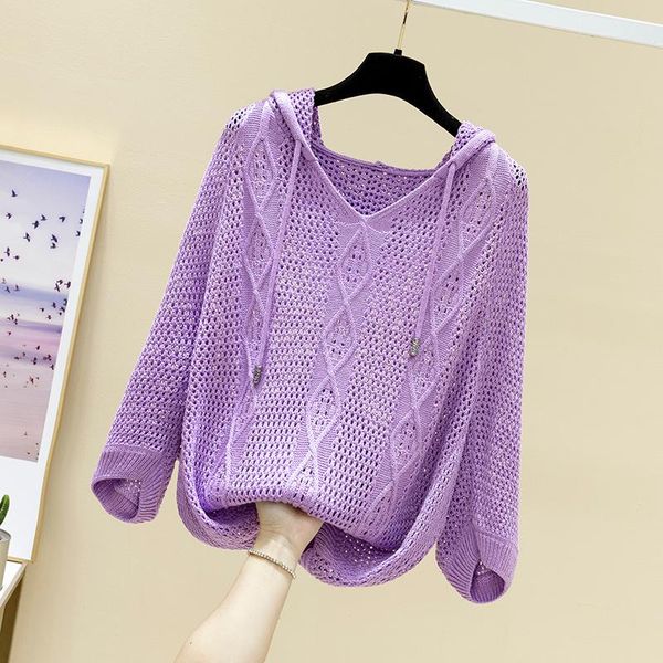 women's sweaters 2021 hollow out foreign style sweater hooded korean loose fashion blouse middle sleeve sunscreen shirt, White;black
women's sweaters 2021 hollow out foreign style sweater hooded korean loose fashion blouse middle sleeve sunscreen shirt, White;black