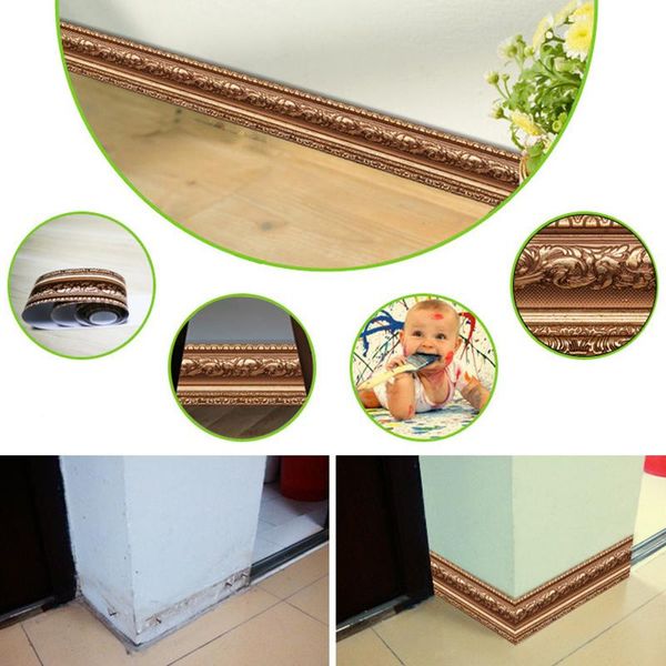 wallpapers floor line sticker self-adhesive 3d decorative stickers bathroom kitchen wall stair corner 10 x 500cm border tile
wallpapers floor line sticker self-adhesive 3d decorative stickers bathroom kitchen wall stair corner 10 x 500cm border tile