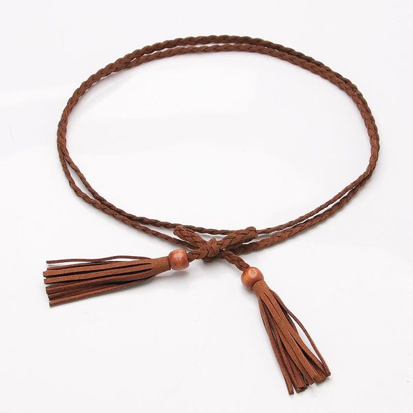 belts fahion woven chain waist belt with tassel ladies braided self-tie thin rope for women, Black;brown
belts fahion woven chain waist belt with tassel ladies braided self-tie thin rope for women, Black;brown