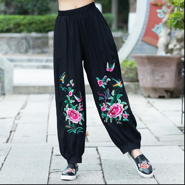 ethnic leisure women jean autumn spring bohemian hippie original long embroidery denim wide leg pant trousers chinese clothing, Blue
ethnic leisure women jean autumn spring bohemian hippie original long embroidery denim wide leg pant trousers chinese clothing, Blue