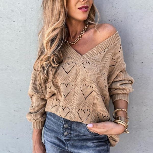 women's sweaters autumn elegant solid color jumper women casual long sleeve knitted sweater lady v neck hollow out, White;black
women's sweaters autumn elegant solid color jumper women casual long sleeve knitted sweater lady v neck hollow out, White;black