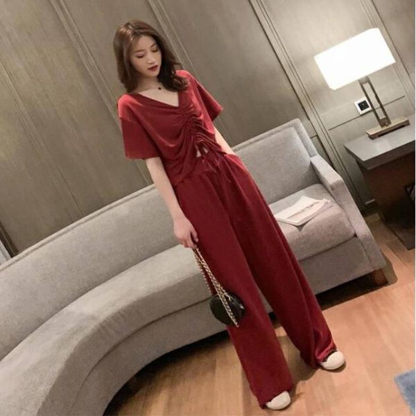 summer women's loose short sleeve t-shirt + wide leg pants two piece set club party bodycon bandage plus size 4xl dress, White
summer women's loose short sleeve t-shirt + wide leg pants two piece set club party bodycon bandage plus size 4xl dress, White