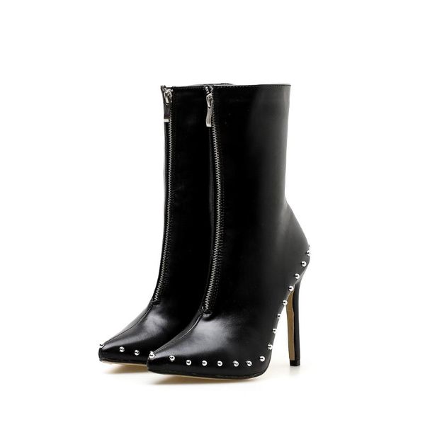 boots women's pu pointed rivet front zipper leg single in stiletto nightclub party, Black
boots women's pu pointed rivet front zipper leg single in stiletto nightclub party, Black