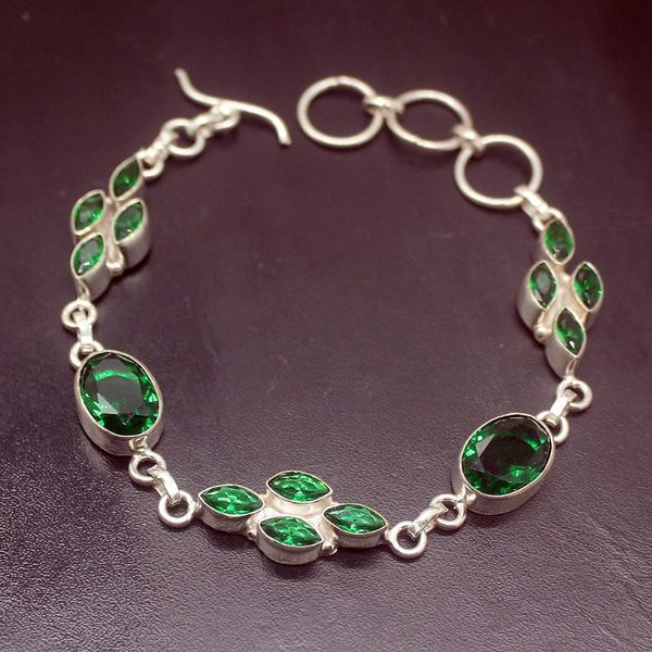 link, chain gemstonefactory jewelry big promotion single unique 925 silver green z peridot lady women charm bracelet 18-22cm 20210044, Black
link, chain gemstonefactory jewelry big promotion single unique 925 silver green z peridot lady women charm bracelet 18-22cm 20210044, Black