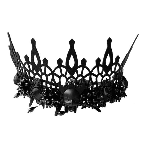 party decoration black headband halloween props death demon witch head crown with beaded tassel headdress
party decoration black headband halloween props death demon witch head crown with beaded tassel headdress