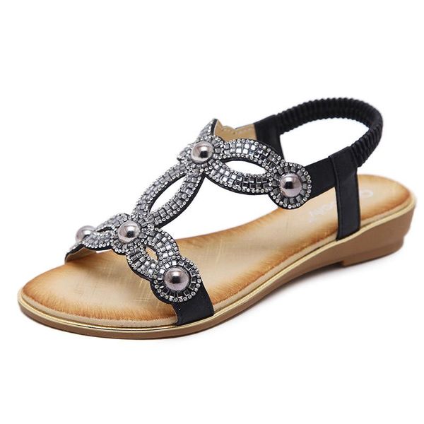 shoes women bohemia ethnic flip flops rhinestone pearl soft flat sandals woman casual comfortable plus size wedge 35-42, Black
shoes women bohemia ethnic flip flops rhinestone pearl soft flat sandals woman casual comfortable plus size wedge 35-42, Black
