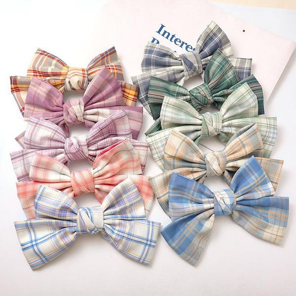 2pcs big bow hairpin girl fashion hair band accessory multicolor plaid fabric clip headdress ponytail accessories, Slivery;white 
2pcs big bow hairpin girl fashion hair band accessory multicolor plaid fabric clip headdress ponytail accessories, Slivery;white