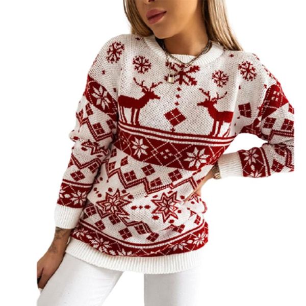 women's sweaters elk geometry snowflake print xmas round neck knitwear women casual long sleeve jacquard warm ladies home party knit sw, White;black
women's sweaters elk geometry snowflake print xmas round neck knitwear women casual long sleeve jacquard warm ladies home party knit sw, White;black
