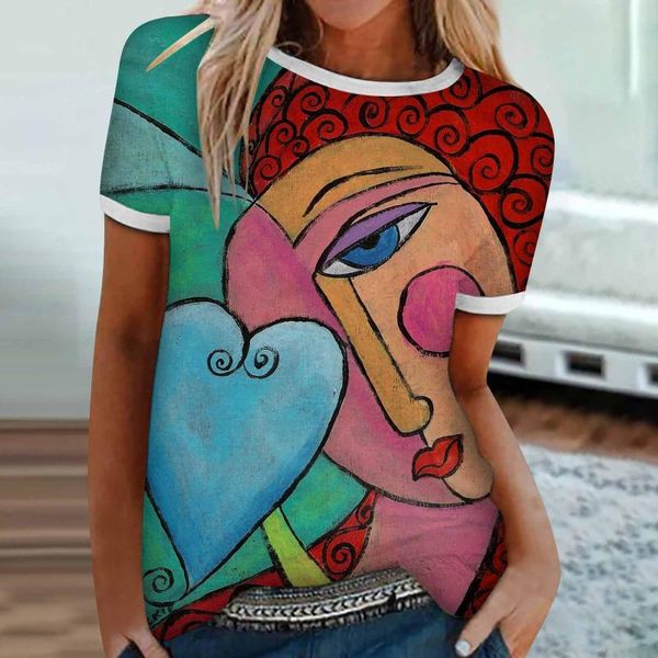 4# harajuku t-shirts women clothing summer abstract print short-sleeved patchwork t-shirt streetwear ropa mujer women's, White
4# harajuku t-shirts women clothing summer abstract print short-sleeved patchwork t-shirt streetwear ropa mujer women's, White