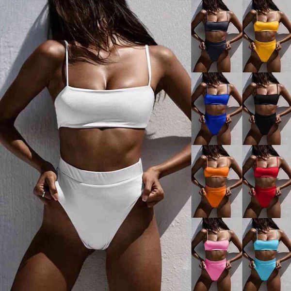 bathing suit high waist swimwear womens bikini high waisted tummy control two piece swimsuit sling swim wear roupa de banho, White;black
bathing suit high waist swimwear womens bikini high waisted tummy control two piece swimsuit sling swim wear roupa de banho, White;black