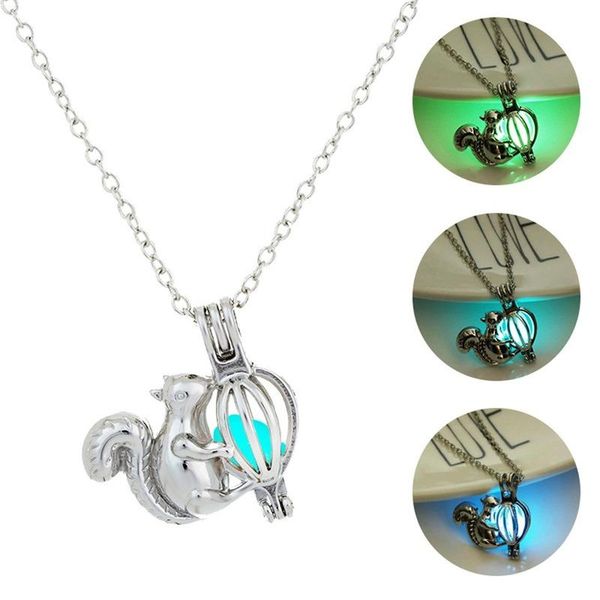chains glow in the dark cute squirrel hollow pendant necklaces for woman animal locket night fluorescence light jewelry, Silver
chains glow in the dark cute squirrel hollow pendant necklaces for woman animal locket night fluorescence light jewelry, Silver