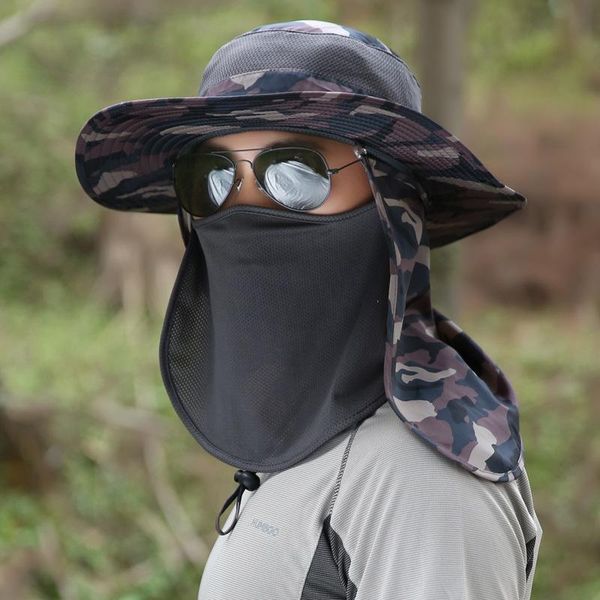 cloches 7.5cm brim summer sun hat outdoor sunscreen sunshade camouflage bucket mosquito-proof fishing hiking cap, Blue;gray
cloches 7.5cm brim summer sun hat outdoor sunscreen sunshade camouflage bucket mosquito-proof fishing hiking cap, Blue;gray