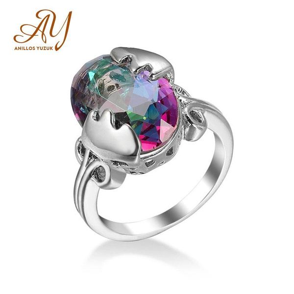 cluster rings anillos yuzuk s925 sterling silver women manufacturers handmade mystic rainbow cz ring vintage party jewelry lady, Golden;silver
cluster rings anillos yuzuk s925 sterling silver women manufacturers handmade mystic rainbow cz ring vintage party jewelry lady, Golden;silver