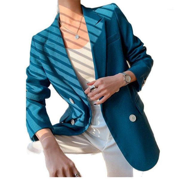 women's suits & blazers fashion blue suit jackets spring autumn retro blazer coats korean loose double breasted ol ladies d390, White;black
women's suits & blazers fashion blue suit jackets spring autumn retro blazer coats korean loose double breasted ol ladies d390, White;black