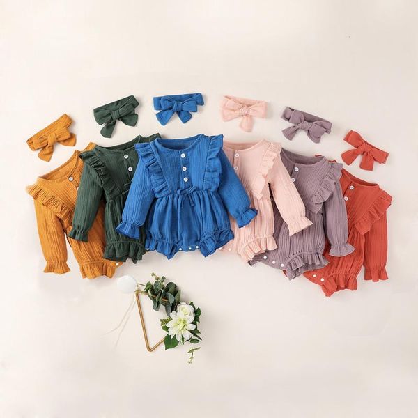 clothing sets 2pcs baby girl outfit set long sleeve bowtie ruffle romper bodysuit+headband born clothes for 0-12m roupa menina, White
clothing sets 2pcs baby girl outfit set long sleeve bowtie ruffle romper bodysuit+headband born clothes for 0-12m roupa menina, White