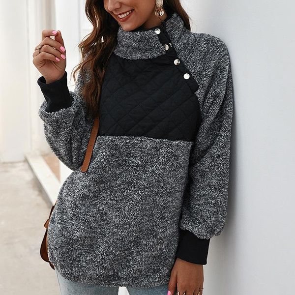 women's hoodies & sweatshirts women patchwork soft plush sweatshirt autumn winter stand collar fluffy fleece pullovers warm coat, Black
women's hoodies & sweatshirts women patchwork soft plush sweatshirt autumn winter stand collar fluffy fleece pullovers warm coat, Black