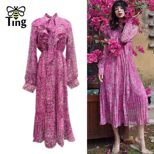 designer vintage elegant bow collar ruffles purple floral pleated midi dress women party birthday dresses chiffon elbise 210513, Black;gray
designer vintage elegant bow collar ruffles purple floral pleated midi dress women party birthday dresses chiffon elbise 210513, Black;gray