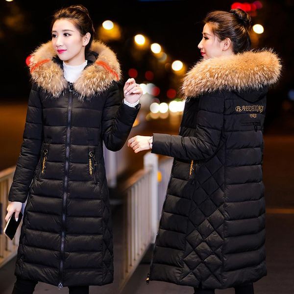 Women's Down & Parkas winter white duck jacket Fashion Wool collar Collect waist Slim Hooded overknee thicken coat 40GH, Black
Women's Down & Parkas winter white duck jacket Fashion Wool collar Collect waist Slim Hooded overknee thicken coat 40GH, Black