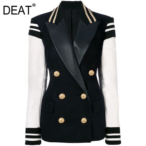high end women coat threaded cuffs double row metal lion button contrast leather jacket fashion spring gd1079 210421, Black;brown
high end women coat threaded cuffs double row metal lion button contrast leather jacket fashion spring gd1079 210421, Black;brown