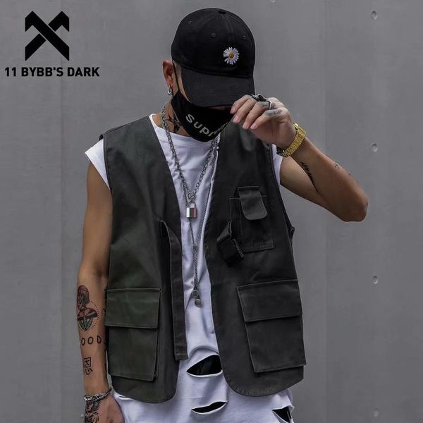 men's vests 11 bybb's dark hip hop cargo men tactical overall 2021 patchwork fashion streetwear sleeveless multi pockets vintage c, Black;white
men's vests 11 bybb's dark hip hop cargo men tactical overall 2021 patchwork fashion streetwear sleeveless multi pockets vintage c, Black;white