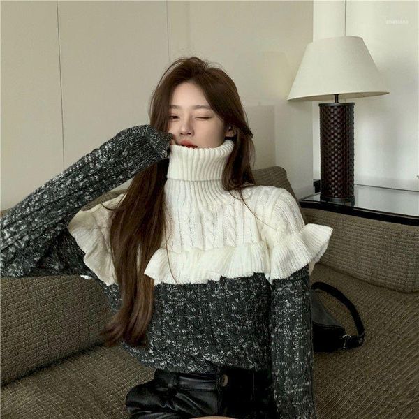 sweater women thick autumn and winter gray hong kong style retro jacket lazy wind fake two-piece high-neck loose deat1, White;black
sweater women thick autumn and winter gray hong kong style retro jacket lazy wind fake two-piece high-neck loose deat1, White;black