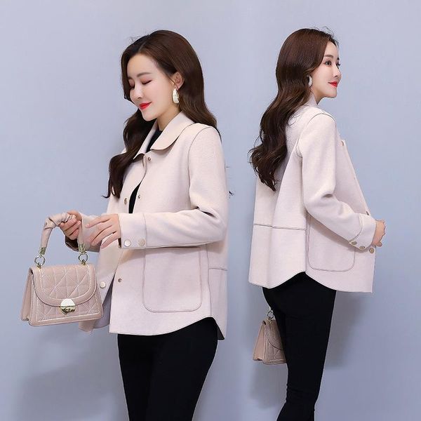 women's wool & blends short double-sided tweed coat women 2021 winter korean slim fit fashion lapel single breasted, Black
women's wool & blends short double-sided tweed coat women 2021 winter korean slim fit fashion lapel single breasted, Black