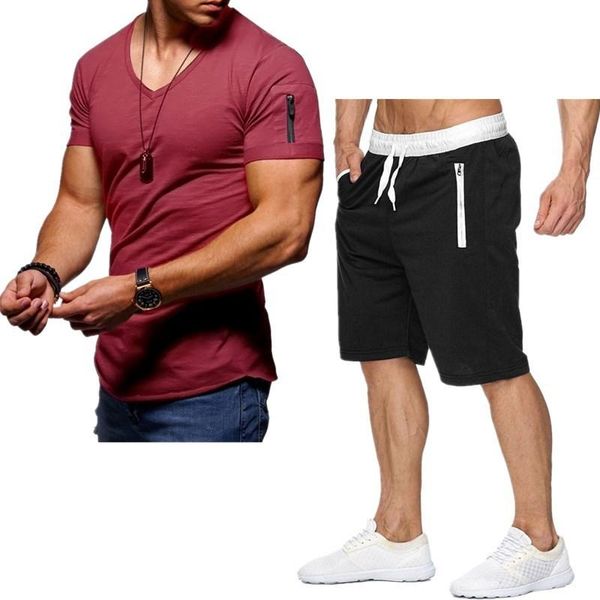 summer men's casual t-shirt suit plus size v-neck fashion sportswear tracksuits, Gray
summer men's casual t-shirt suit plus size v-neck fashion sportswear tracksuits, Gray