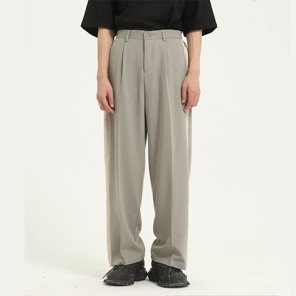 men's pants men side splice casual loose straight suit male vintage streetwear fashion trousers japan korea style pant cru3, Black
men's pants men side splice casual loose straight suit male vintage streetwear fashion trousers japan korea style pant cru3, Black