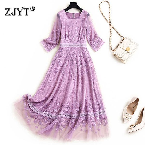 high end spring designers runway fashion embroidery gauze dress women elegant celebrity party dresses midi robe vestidos 210601, Black;gray
high end spring designers runway fashion embroidery gauze dress women elegant celebrity party dresses midi robe vestidos 210601, Black;gray