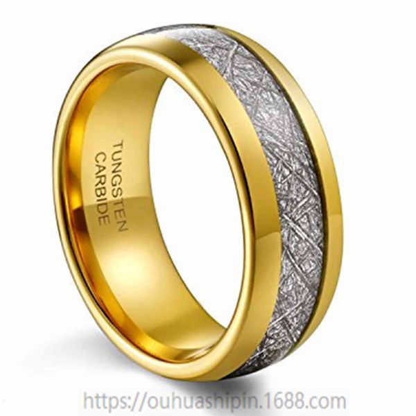 ring 2021 new tungsten steel electric gold inlaid anti grain stone men's straight, Silver
ring 2021 new tungsten steel electric gold inlaid anti grain stone men's straight, Silver