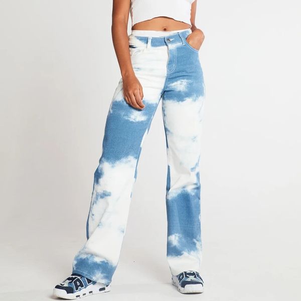 women's fashion women straight blue white tie dyeing denim high street jeans long pants 2021 new arrival
women's fashion women straight blue white tie dyeing denim high street jeans long pants 2021 new arrival