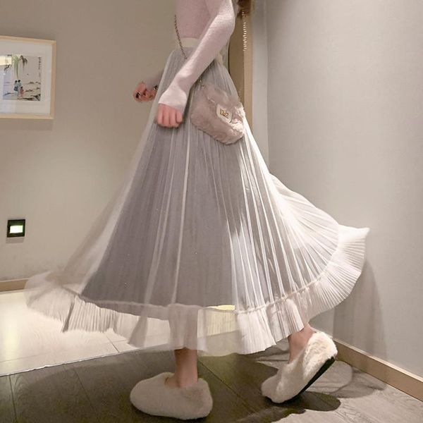 skirts fdfklak spring autumn skirt women super fairy forest girl wearing a-line mesh high waist slim wild long female, Black
skirts fdfklak spring autumn skirt women super fairy forest girl wearing a-line mesh high waist slim wild long female, Black
